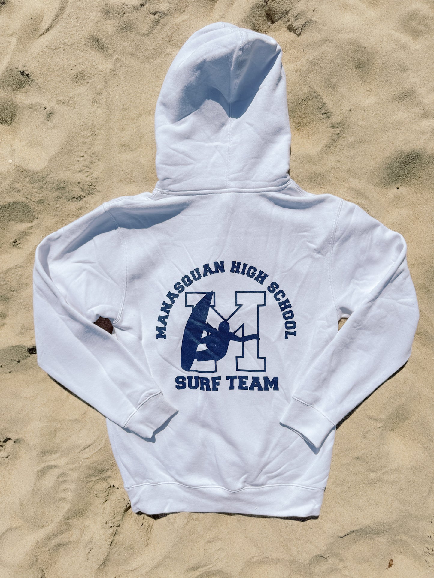 Manasquan High School Surf Team Hoodie in White